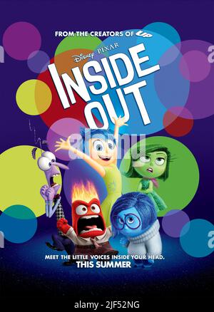 ANGST, WUT, FREUDE, TRAURIGKEIT, POSTER, INSIDE OUT, 2015 Stockfoto