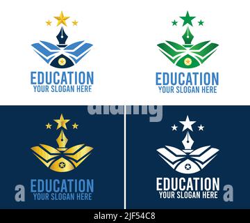 University College Schule Logo Vorlage Design Stock Vektor