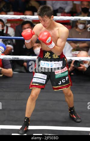 Tokio, Japan. 29.. Juni 2022. Taiga Imanaga Boxen : 6R super bantam Gewicht Kampf in Korakuen Hall in Tokio, Japan . Kredit: YUTAKA/AFLO SPORT/Alamy Live Nachrichten Stockfoto