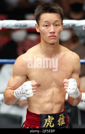 Tokio, Japan. 29.. Juni 2022. Taiga Imanaga Boxen : 6R super bantam Gewicht Kampf in Korakuen Hall in Tokio, Japan . Kredit: YUTAKA/AFLO SPORT/Alamy Live Nachrichten Stockfoto