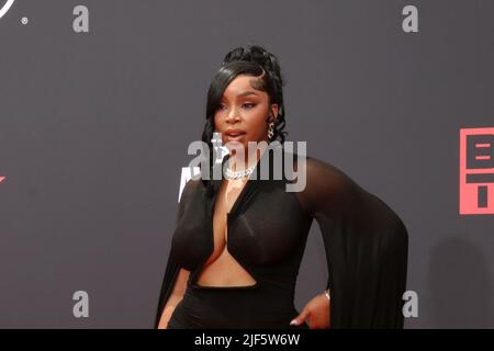 LOS ANGELES - JUN 26: LightSkinKeisha bei den 2022 BET Awards im Microsoft Theater am 26. Juni 2022 in Los Angeles, CA Stockfoto