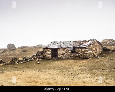 Yak kharka bei Thukla auf dem Everest-BSSE-Camp Trek. Khumbu. Stockfoto