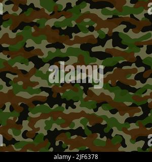 Camouflage Muster Hintergrund. Klassische Kleidung Stil Maskierung camo wiederholen Stock Vektor