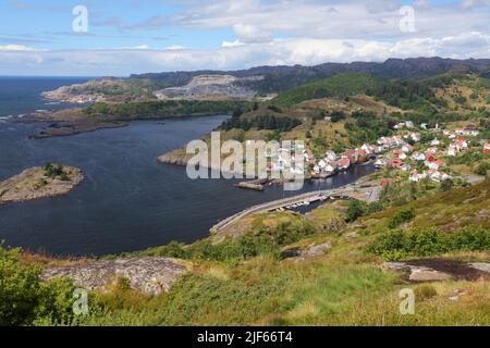 Sogndalstrand Stadt in Südnorwegen. Stadt in Rogaland County. Stockfoto