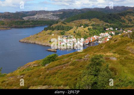 Sogndalstrand Stadt in Südnorwegen. Stadt in Rogaland County. Stockfoto