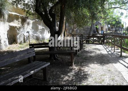 Zungri Vibo Valentia - Dorf Rupestrian Stockfoto