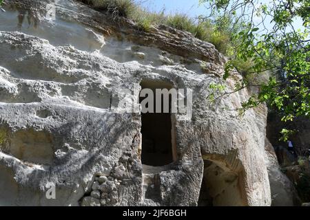 Zungri Vibo Valentia - Dorf Rupestrian Stockfoto