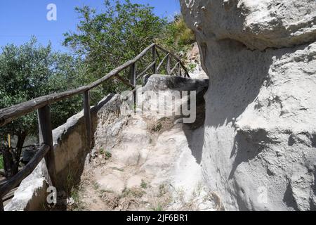 Zungri Vibo Valentia - Dorf Rupestrian Stockfoto