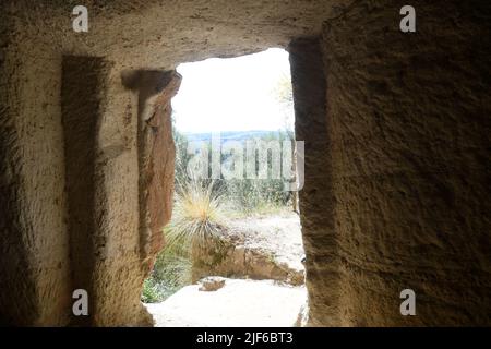 Zungri Vibo Valentia - Dorf Rupestrian Stockfoto