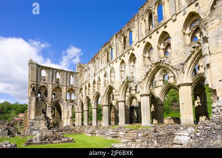 Rievaulx Abbey ruins Rievaulx Village North York Moors Nationalpark Yorkshire England GB Europa Stockfoto