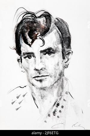 Jack Kerouac (Dessin de Ewa KLOS) ©Ewa KLOS/opale.photo Stockfoto