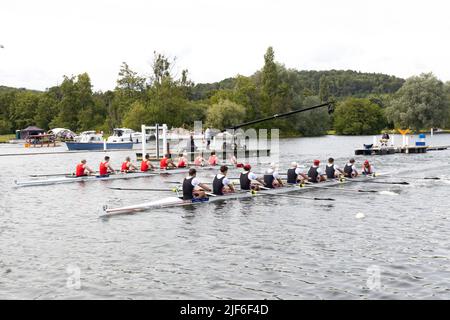 Henley, Oxfordshire, England, Großbritannien 29. Juni 2022 Tag bei der Henley Royal Regatta. Stockfoto