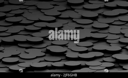 Dunkle Zylinder Tapete oder Hintergrund.3D Abbildung Stockfoto