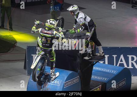 Trial Bike Ausstellung. Schwindel 300 Stockfoto