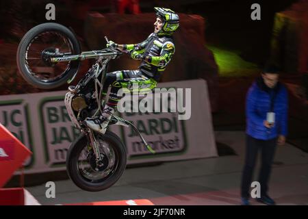 Trial Bike Ausstellung. Schwindel 300 Stockfoto