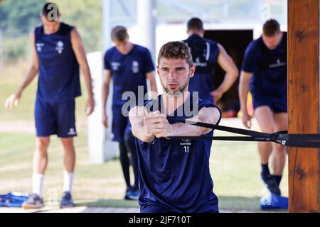 Gents Hugo Cuypers, aufgenommen während einer Trainingseinheit von JPL KAA Gent am vierten Tag ihrer Sommerbühne in Stegersbach, Österreich, vor der Saison 2022-2023, Donnerstag, 30. Juni 2022. BELGA FOTO DOMEN GROGL Stockfoto