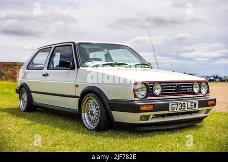 Volkswagen Golf GTi ‘G739 LEW’ wird auf der Juni Scramble im Bicester Heritage Center am 19.. Juni 2022 ausgestellt Stockfoto