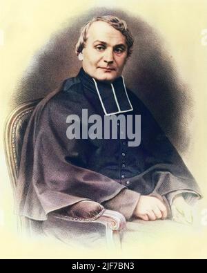 Porträt von Auguste Joseph Alphonse Gratry (1805-1872) französischer Autor und Theologe Stockfoto