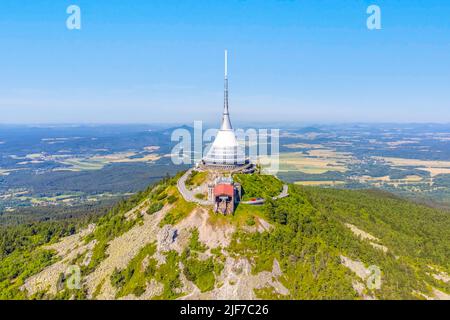 Jested Mountain Hotel von oben Stockfoto