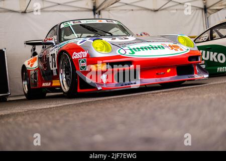 Porsche 993 GT2 Evo während der Le Mans Classic 2022 vom 30. Juni bis 3. Juli 2022 auf dem Circuit des 24 Heures du Mans in Le Mans, Frankreich - Foto: Damien Saulnier/DPPI/LiveMedia Stockfoto