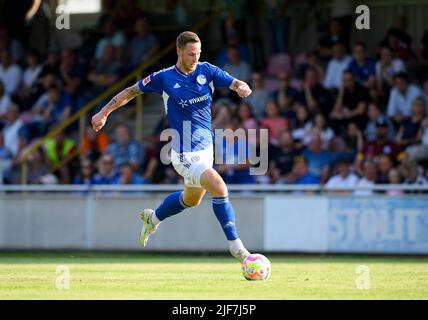 Sebastian POLTER (GE) Action, Fußball-Testspiel VfB Huels - FC Schalke 04 (GE) 0:14, am 29.. Juni 2022 in Marl/Deutschland. #Die DFL-Vorschriften verbieten die Verwendung von Fotos als Bildsequenzen und/oder quasi-Video # Â Stockfoto