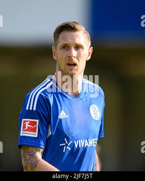 Sebastian POLTER (GE) Fußball-Testspiel VfB Huels - FC Schalke 04 (GE) 0:14, am 29.. Juni 2022 in Marl/Deutschland. #Die DFL-Vorschriften verbieten die Verwendung von Fotos als Bildsequenzen und/oder quasi-Video # Â Stockfoto