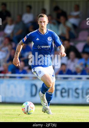 Sebastian POLTER (GE) Action, Fußball-Testspiel VfB Huels - FC Schalke 04 (GE) 0:14, am 29.. Juni 2022 in Marl/Deutschland. #Die DFL-Vorschriften verbieten die Verwendung von Fotos als Bildsequenzen und/oder quasi-Video # Â Stockfoto