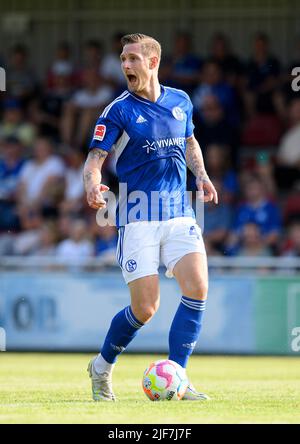 Sebastian POLTER (GE) Action, Fußball-Testspiel VfB Huels - FC Schalke 04 (GE) 0:14, am 29.. Juni 2022 in Marl/Deutschland. #Die DFL-Vorschriften verbieten die Verwendung von Fotos als Bildsequenzen und/oder quasi-Video # Â Stockfoto