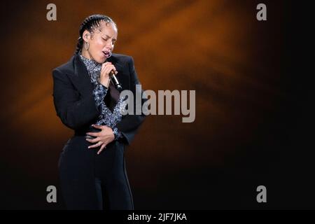 Mediolanum Forum Italien 28. Juni 2022 Alicia Keys live bei Assago © Andrea Ripamonti / Alamy Stockfoto