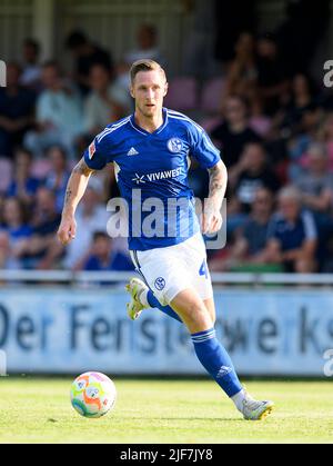 Sebastian POLTER (GE) Action, Fußball-Testspiel VfB Huels - FC Schalke 04 (GE) 0:14, am 29.. Juni 2022 in Marl/Deutschland. #Die DFL-Vorschriften verbieten die Verwendung von Fotos als Bildsequenzen und/oder quasi-Video # Â Stockfoto