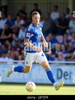 Sebastian POLTER (GE) Action, Fußball-Testspiel VfB Huels - FC Schalke 04 (GE) 0:14, am 29.. Juni 2022 in Marl/Deutschland. #Die DFL-Vorschriften verbieten die Verwendung von Fotos als Bildsequenzen und/oder quasi-Video # Â Stockfoto