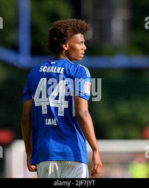 Sidi SANE (GE) Fußball-Testspiel VfB Huels - FC Schalke 04 (GE) 0:14, am 29.. Juni 2022 in Marl/Deutschland. #Die DFL-Vorschriften verbieten die Verwendung von Fotos als Bildsequenzen und/oder quasi-Video # Â Stockfoto