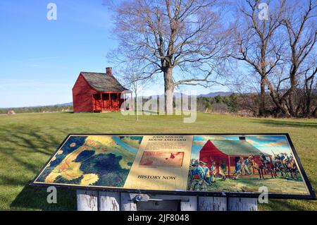 John Neilson Bauernhaus in Saratoga National Historical Park, Saratoga County, Upstate New York NY, USA. Dies ist der Ort der Schlachten von Saratoga in Stockfoto