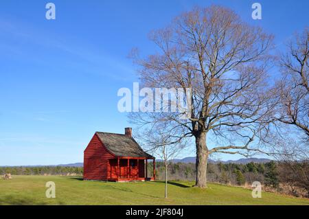 John Neilson Bauernhaus in Saratoga National Historical Park, Saratoga County, Upstate New York NY, USA. Dies ist der Ort der Schlachten von Saratoga in Stockfoto