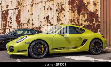 2011 Porsche Cayman R ‘RV61 LVZ’ auf dem Bicester Scramble am 19.. Juni 2022 zu sehen Stockfoto