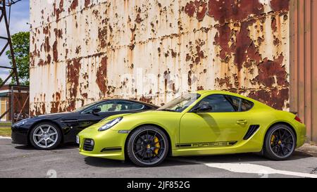 2011 Porsche Cayman R ‘RV61 LVZ’ auf dem Bicester Scramble am 19.. Juni 2022 zu sehen Stockfoto