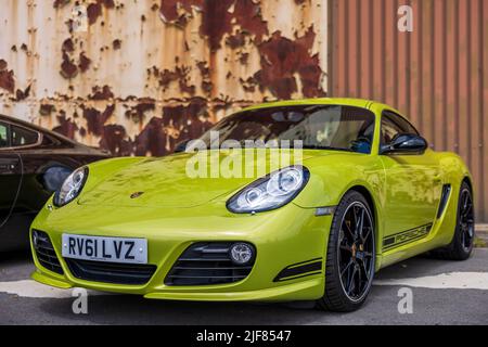 2011 Porsche Cayman R ‘RV61 LVZ’ auf dem Bicester Scramble am 19.. Juni 2022 zu sehen Stockfoto