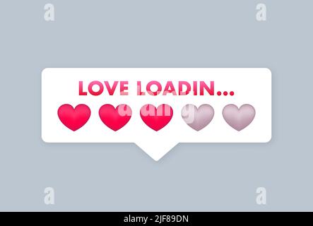 Liebesanzeige, Herzanzeige. Valentinstag-Konzept. Hohe Geschwindigkeit. Vektorgrafik. Stock Vektor