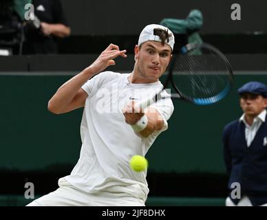 London, Gbr. 30.. Juni 2022. London Wimbledon Championships Day 4 30/06/2022 Jack Draper (GBR) zweite Runde Spiel Kredit: Roger Parker/Alamy Live News Stockfoto