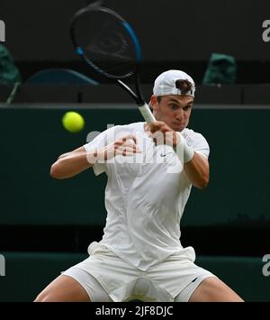 London, Gbr. 30.. Juni 2022. London Wimbledon Championships Day 4 30/06/2022 Jack Draper (GBR) zweite Runde Spiel Kredit: Roger Parker/Alamy Live News Stockfoto