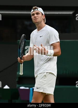 London, Gbr. 30.. Juni 2022. London Wimbledon Championships Day 4 30/06/2022 Jack Draper (GBR) zweite Runde Spiel Kredit: Roger Parker/Alamy Live News Stockfoto