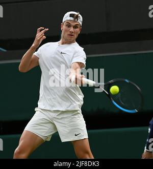 London, Gbr. 30.. Juni 2022. London Wimbledon Championships Day 4 30/06/2022 Jack Draper (GBR) zweite Runde Spiel Kredit: Roger Parker/Alamy Live News Stockfoto