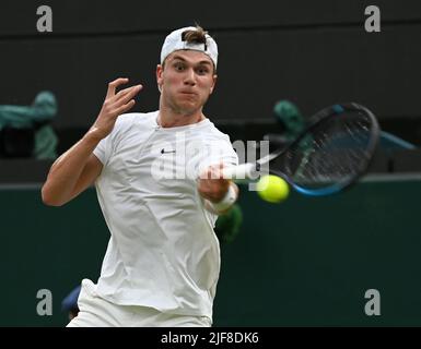 London, Gbr. 30.. Juni 2022. London Wimbledon Championships Day 4 30/06/2022 Jack Draper (GBR) zweite Runde Spiel Kredit: Roger Parker/Alamy Live News Stockfoto