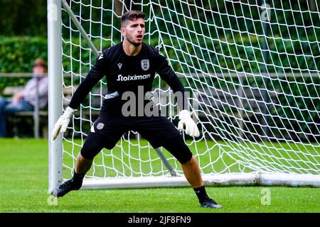 WENUM-WIESEL, NIEDERLANDE - 30. JUNI: Christos Talichmanidis von PAOK Saloniki während einer Trainingssitzung von PAOK Saloniki im Sportpark Wiesel am 30. Juni 2022 in Wenum-Wiesel, Niederlande (Foto: Rene Nijhuis/Orange Picts) Stockfoto