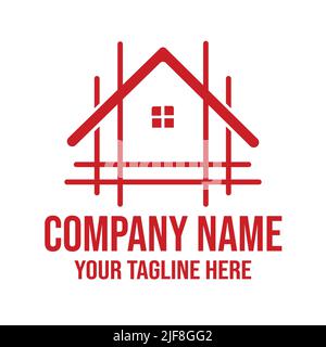 Real Estate Construction Architecture Building Logo Design Template Element Stock Vektor