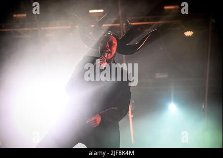 Padua, Italien. 30.. Juni 2022. Skin tritt auf der Bühne während der Skunk Anansie feiert 25 Jahre, Musikkonzert in Padova, Italien, Juni 30 2022 Quelle: Independent Photo Agency/Alamy Live News Stockfoto