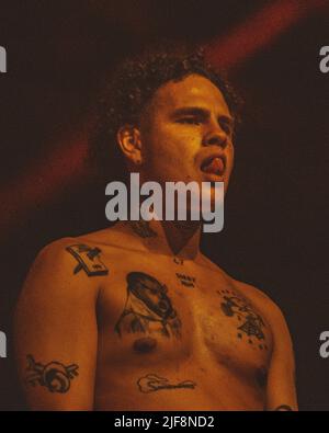 30/06/2022 - der britische Rapper SLOWTHAI tritt live im Circolo Magnolia in Mailand auf Stockfoto