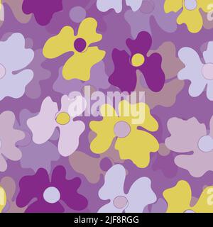 Nahtloses Blumenmuster mit Rosen auf Basis traditioneller Volkskunst-Ornamente. Bunte Blumen auf weißem Hintergrund. Doodle-Stil. Vektorgrafik Stock Vektor