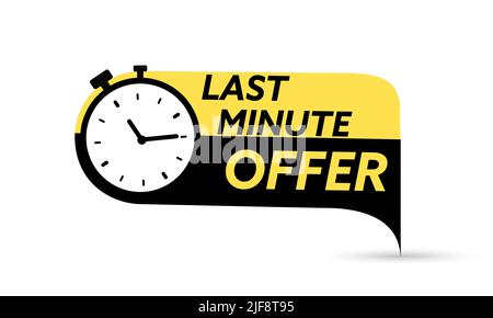 Last-Minute-Angebot schwarz-gelb Sale Banner Stock Vektor