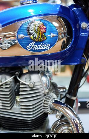 Indisches Motorrad Nahaufnahme Detail Stockfoto